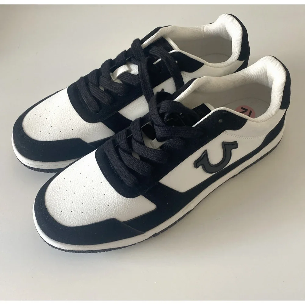 NWOB True Religion TR JAY PBS Sneaker Men Black White Lace Up Low Top 12